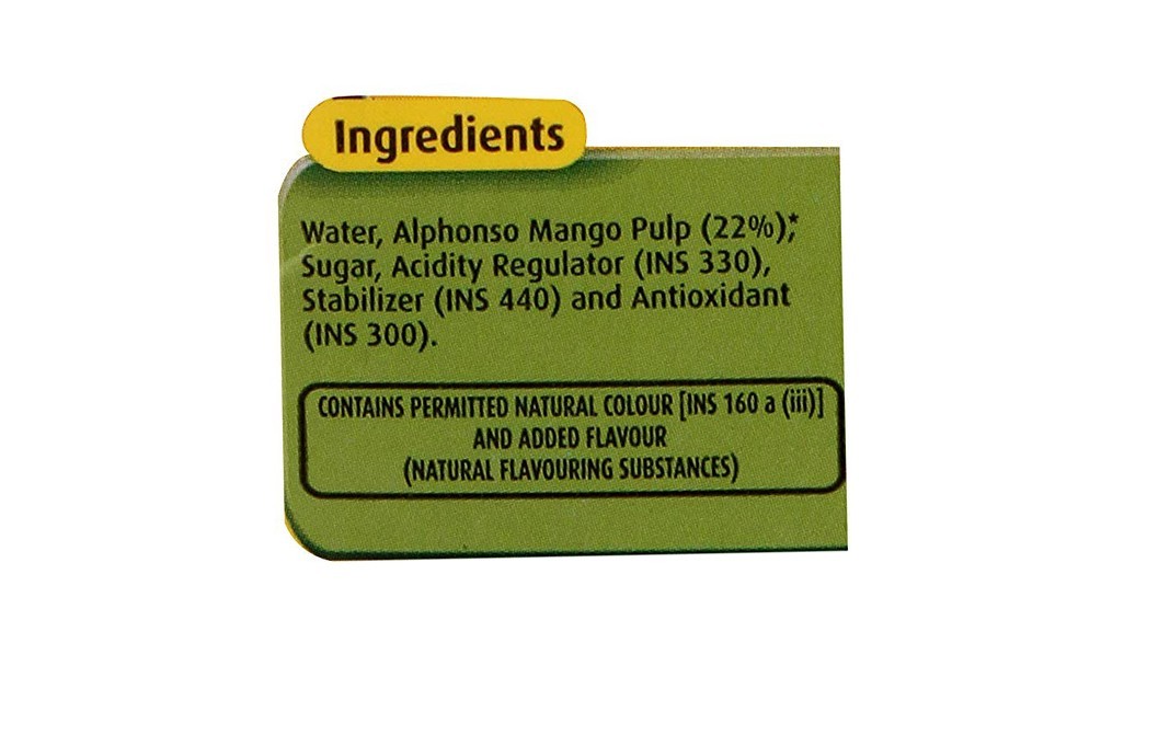 Real Alphonso Mango Nectar    Tetra Pack  1 litre